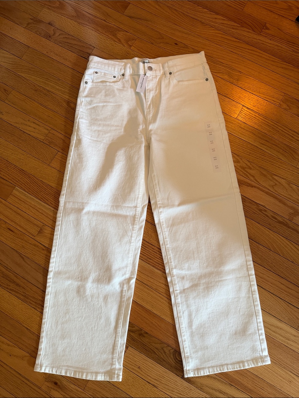 Banana Republic White Straight Leg Jeans
